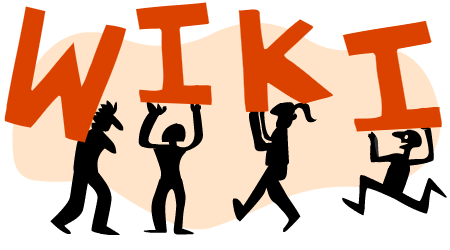 Wiki (1) Το λογισμικό wiki παρέχει τη δυνατότητα στα μέλη μιας ομάδας χρηστών, να καταθέτουν ισότιμα τη συμβολή τους (ιδέες, φωτογραφίες, πηγές κ.α.) για την παραγωγή ενός κοινού έργου (λ.