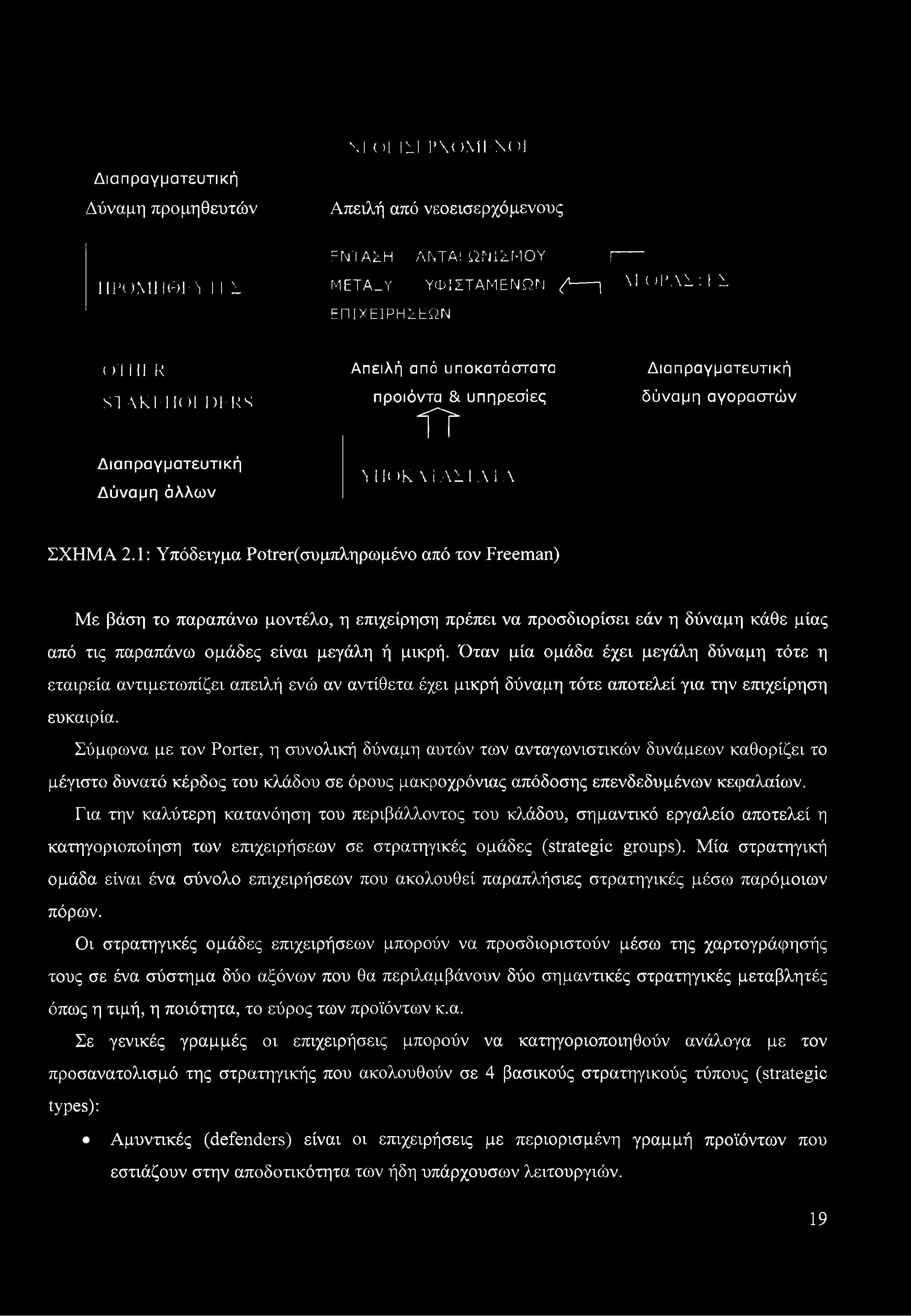 1 : Υπόδειγμα ΡοίΓεΓ(συμπληρωμένο από τον Freeman) Με βάση το παραπάνω μοντέλο, η επιχείρηση πρέπει να προσδιορίσει εάν η δύναμη κάθε μίας από τις παραπάνω ομάδες είναι μεγάλη ή μικρή.