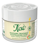 MASCĂ ȘI EXFOLIANT CU SULF, 125 ml Tip de ten: ten predispus la inflamaţii, seboree solzoasă sau uleioasă, acnee, spate cu acnee Efecte: abraziv, calmant, cheratoplastic Ingrediente active: ulei din