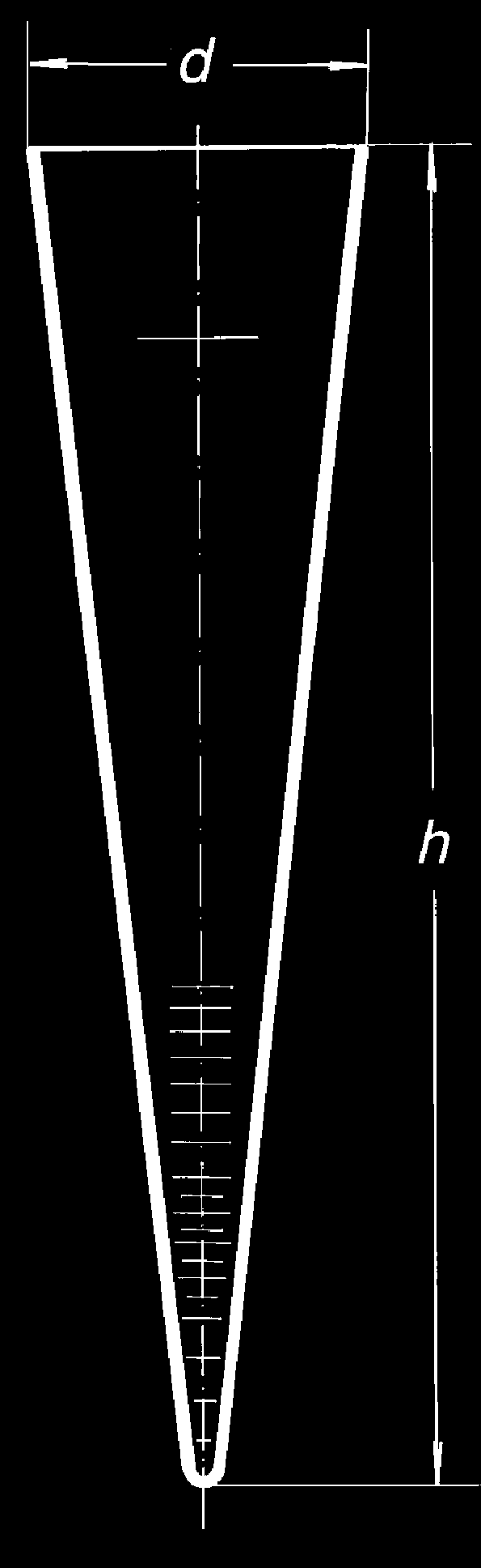 00,0,0, 80 / 0 0 0 000 0,0 0,0,0 /0 0 0 000 0,0 0,0 8, /0 Valec pre zrážkomery - dažďomer kat. č. 0 s guľatou pätkou Obj.