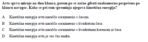 14.1 14.2 15.1 Telo ima maso 6,0 kg in začetno hitrost 3,0 m/s. Kolikšen mora biti koeficient trenja, da se telo ustavi po 10 m drsenja na ravni podlagi? 15.2 16.