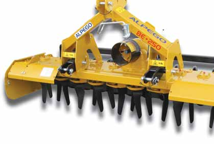 BE 250 300 Starre Kreiseleggen für Traktoren bis max 120PS Gradas rotativas fijas para tractores de hasta 120HP Σβωλοτρίφτες σταθεροί για τρακτέρ έως 120HP DE EIGENSCHAFTEN Verstopfungsfreie runde