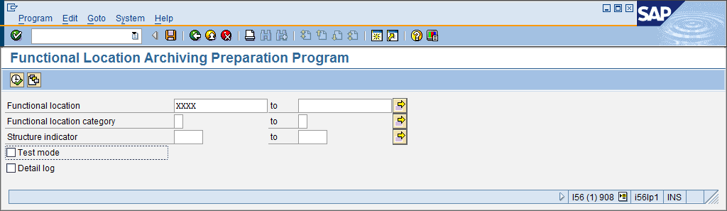 Στο menu εύκολης πρόσβασης του SAP, εισάγετε την εντολής κίνησης SE38.