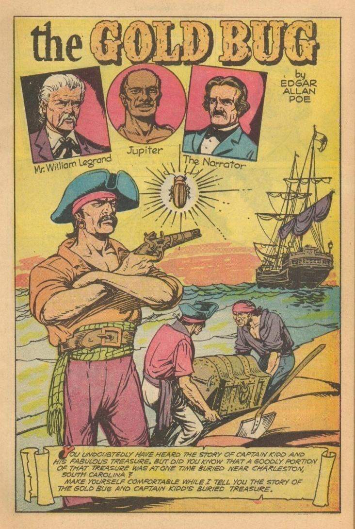 Η πρώτη σελίδα του αμερικάνικου κόμικ Έμφαση στους πειρατές Σε μικρότερα πλαίσια οι φιγούρες των πρωταγωνιστών (Λεγκράντ, αφηγητής, Δίας) Στο πλαίσιο > αποστροφή στον αναγνώστη: