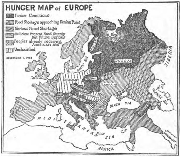 Τα επίπεδα πείνας στην Ευρώπη 2/2 Πηγή: The New York Times Current History Magazine for the April-May-June 1919 (Volume X, p. 52)., https://commons.wiki media.