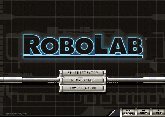 Εκκίνηση του προγράμματος Το πρόγραμμα Robolab είναι ένα οπτικό περιβάλλον προγραμματισμού στο οποίο οι εντολές έχουν τη μορφή εικονιδίων.