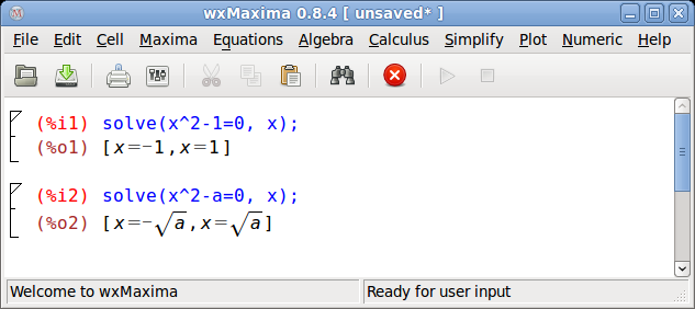 Επίλυση εξισώσεων Παραδείγματα 1 x 2 1 = 0 x 2 a =