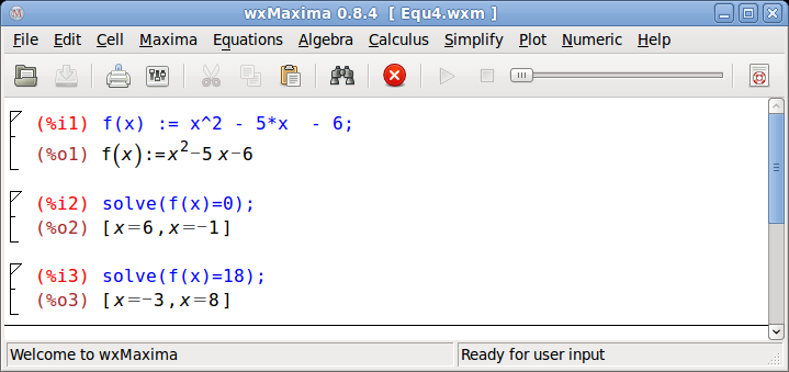 Συναρτήσεις και επίλυση εξισώσεων f (x) = x 2 5 x 6 1 f(x)