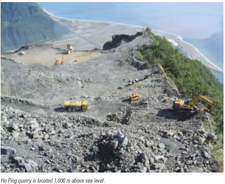 Site layout is designed to keep noise, vibration and visual impact to a minimum, by downward excavation from the hill.