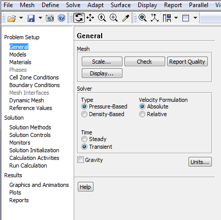 2. Από το menu του Fluent ακολουθείται η διαδρομή: File Read Case και φορτώνεται