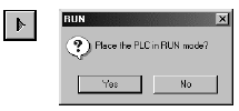 Με την επιλογή του εικονιδίου DownLoad>>Ok κατεβάζουµε το πρόγραµµα στο Plc Με τον Μικροδιακόπτη που βρίσκεται πάνω στο Plc στην θέση Term και µε την ενεργοποίηση του εικονιδίου Run, θέτουµε σε