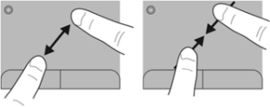 δεξιά. ΣΗΜΕΙΩΣΗ ΣΗΜΕΙΩΣΗ Η ταχύτητα της κύλισης εξαρτάται από την ταχύτητα κίνησης των δαχτύλων. Η κύλιση με δύο δάχτυλα είναι ενεργοποιημένη από το εργοστάσιο.