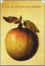 Αυτό δεν είναι ένα μήλο, 1964. Το μήλο, ακόμη και όταν ζωγραφίζεται με τόσο πειστικό τρόπο, δεν παύει να είναι παρά μόνο χρώματα σε ομοιόμορφο φόντο.