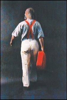 Κ. Τσόκλης, Οδοιπόρος, Βινεοπροβολή σε ζωγραφικό πίνακα