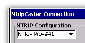 Σχήμα 2.17: Παράθυρο NtripCaster Connection μετά την αποθήκευση των ρυθμίσεων.