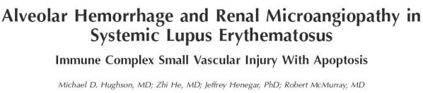 Alveolar hemorrhage occurs in less than 2% of lupus patients. For patients developing the condition, it carries a poor prognosis with reported mortality rates of 70% to 90%.