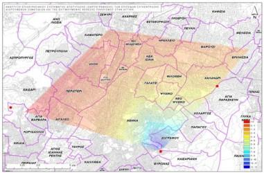 23/10/2006, όπως καταγράφηκε από το σύστημα LIDAR του Εθνικού Μετσόβιου Πολυτεχνείου (Ε.Μ.Π.) στην Πολυτεχνειούπολη Ζωγράφου (Πηγή: Παπαγιάννης κ.α., 2010).