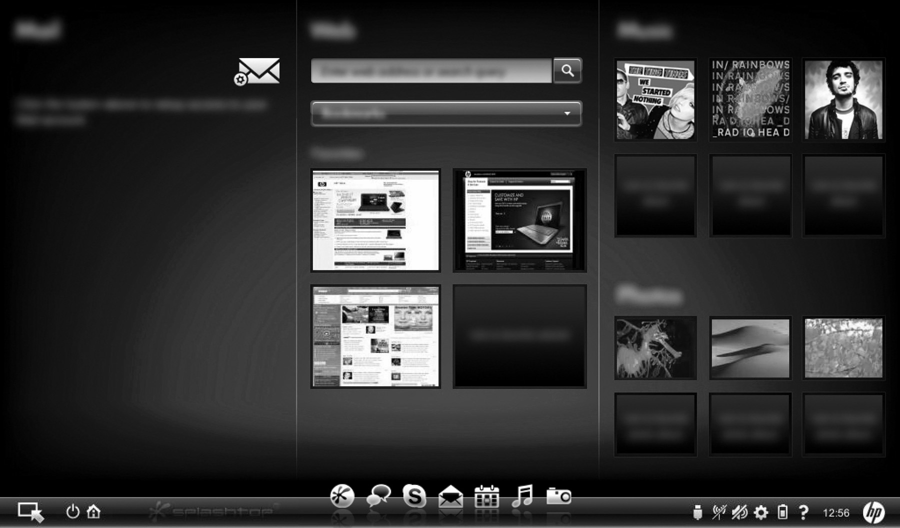 3: HP QuickWeb (μ μ μ ) μ HP QuickWeb Την πρώτη φορά που ενεργοποιείτε τον υπολογιστή σας μετά την ολοκλήρωση της διαδικασίας εγκατάστασης των Windows, εμφανίζεται η οθόνη ρύθμισης του QuickWeb.