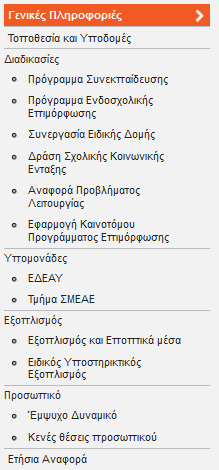 Αναλυτικά οι λειτουργίες αυτές αναλύονται στις ενότητες που ακολουθούν. 3.1 Γενικές Πληροφορίες Σε αυτή τη σελίδα εμφανίζονται τα βασικά στοιχεία του φορέα σας.