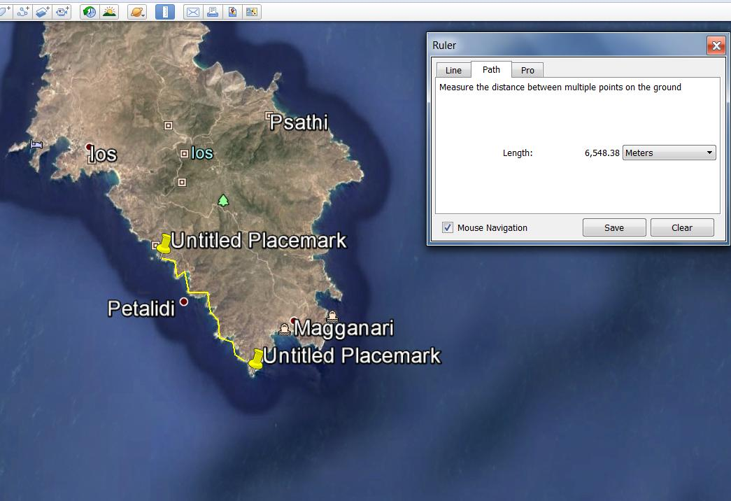 Title: Measure the length of a coastline using Google Earth Short Description: Use Google Earth