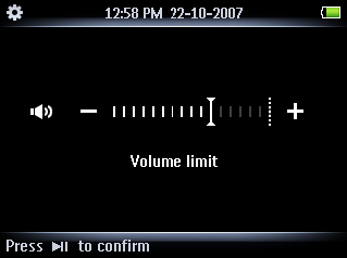 έντασης) > Set (Ρύθμιση). 2 Πιέστε Vol- ή Vol+ για να ρυθμίσετε το επίπεδο έντασης. 3 Πιέστε 2; για να τεθεί σε εφαρμογή η ρύθμιση.