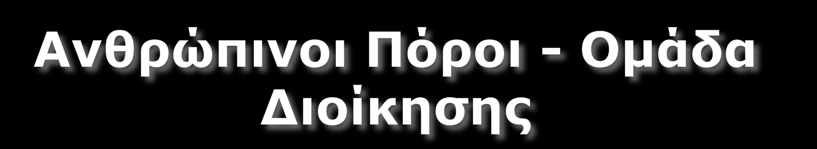 Χαρακτηριστικά της ομάδας διοίκησης : Συμπληρωματικά προσόντα και δεξιότητες, Κοινό όραμα (όλοι θέλουν να πετύχουν ένα κοινό στόχο), Σωστό