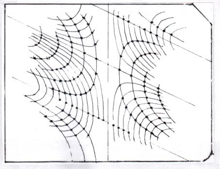 φαίνεται στην δεύτερη φωτογραφία του σχήματος 6. α β Σχήμα 6. α. Φωτογραφία από το ίχνος της πορείας ηλεκτρονίων. β. Ακτινογράφημα ακτίνων Χ μονοκρυστάλλου από θάλαμο Weissenberg της εταιρίας Enraf-Nonius Difractis 590 με λυχνία Cu.