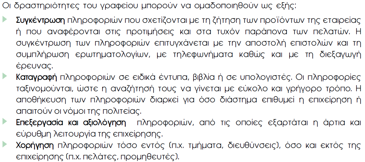Δραςτηριότητεσ ενόσ