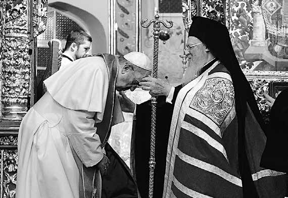 (November 2014) Ecumenical Patriarch Bartholomew welcomes Pope Francis to the