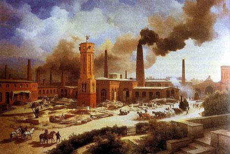 Αρχές της βιομηχανικής επανάστασης (2/2) Εργοστάσιο στην Αγγλία, αρχές του 18 ου αιώνα