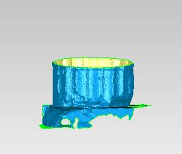 4: (a) Modeled column and the drum selected that will be a new object (b) Isolated drum as a new object Στη συνέχεια, για τον προσδιορισμό των βασικών γεωμετρικών χαρακτηριστικών του