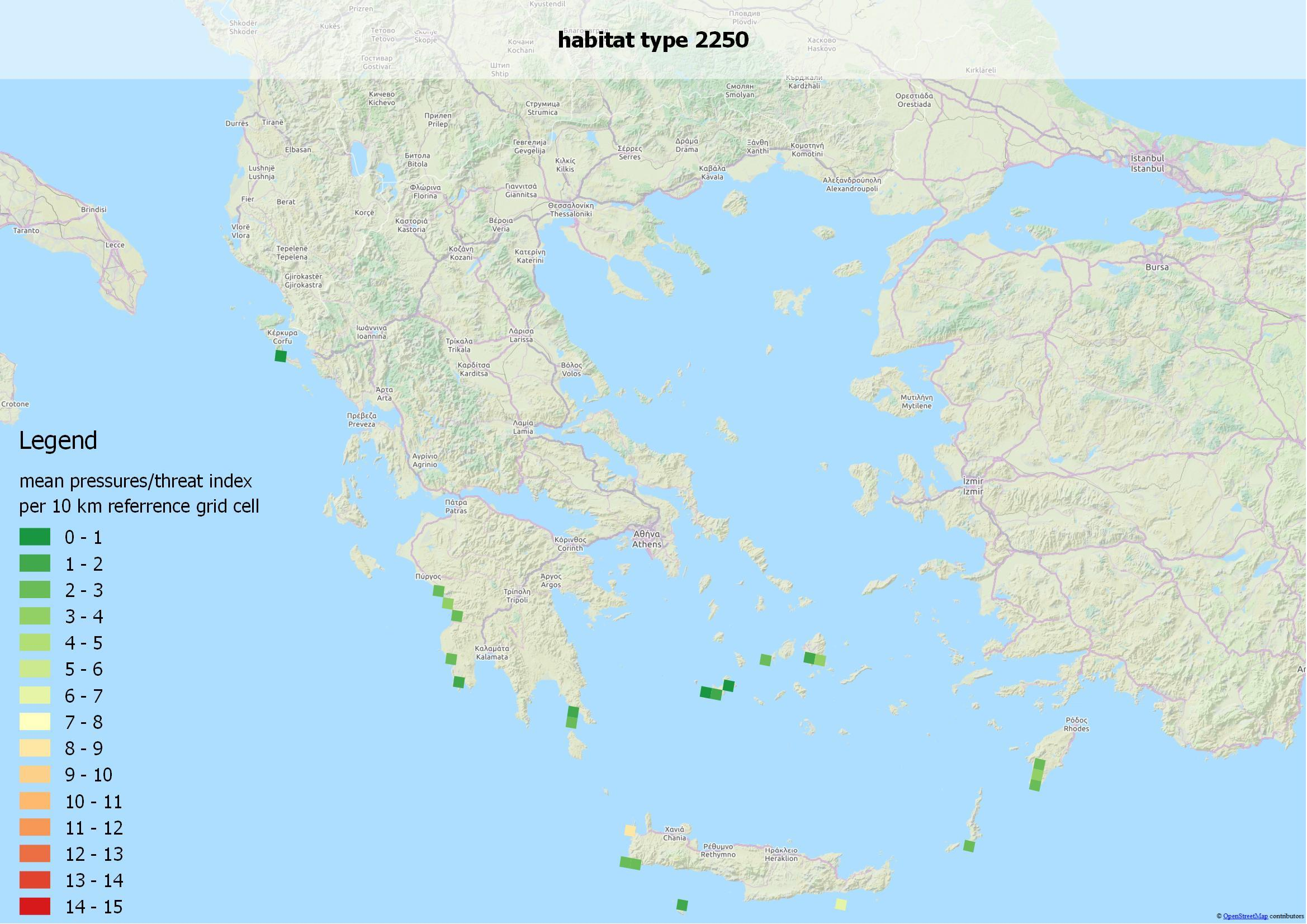 In regions with high touristic exploitation, pressures and