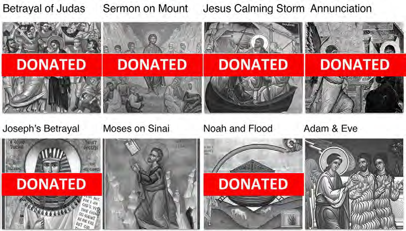Church Iconography Program Beloved in Christ, As you can see our iconography program is moving well. There are only two large murals left that have not been donated.