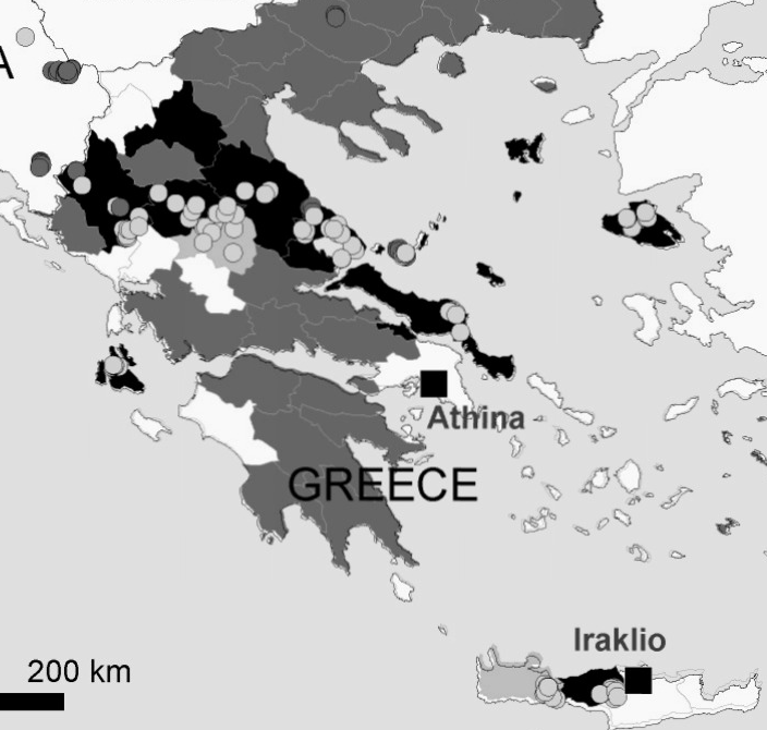 2. Υλικά και μέθοδοι 2.1. Δεδομένα της ανάλυσης Το υλικό της ανάλυσης αποτελείται από 108 εκμεταλλεύσεις 10 ελληνικών φυλών προβάτων.