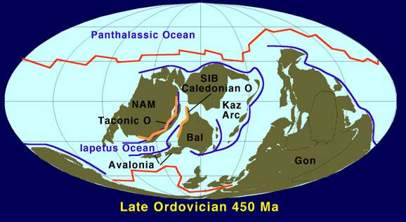 Η Ορδοβίκια περίοδος: 490-443 εχπ Πολύ διαφοροποιημένα θαλάσσια ασπόνδυλα, που περιλαμβάνουν τριλοβίτες, συγγενικές μορφές William B. S.