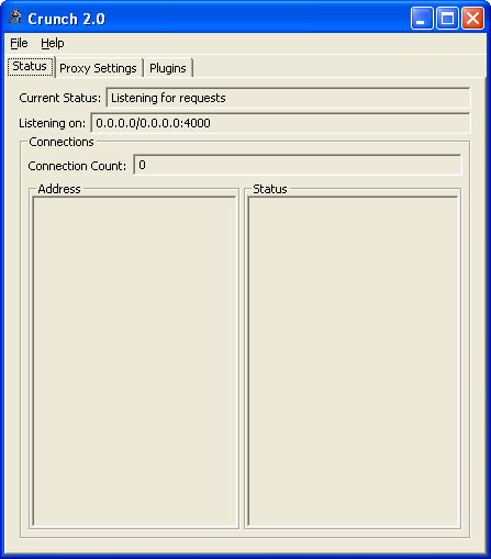 Εργαλεία εφαρµογής Σχήµα Π2 Το Crunch 2 είναι λογισµικό για εξαγωγή σελίδων και λειτουργεί σαν proxy server.