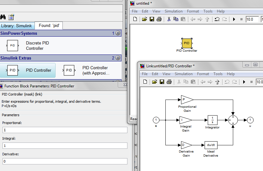 1.3. ΕΛΕΓΚΤΕΣ IMC 11 Σχήμα 1.10: O Ελεγκτής PID στο MATLAB/Simulink 1.3 Ελεγκτές IMC Η μέθοδος Internal Model Control (IMC) αναπτύχθηκε από τους Morari, Garcia και Rivera (1982, 1986), [6].