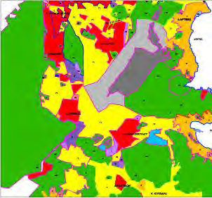 Κατανομή αύξησης αστικών χρήσεων γης ανά ζώνη Διευρυμένες κατηγορίες (ΖΟΕ) Έκταση Αστικές χρήσεις (km 2 ) Αύξησ (km 2 ) 1987 2003 (%) 1 Περιοχές εντός ορίων ΓΠΣ 27.72 7.65 13.