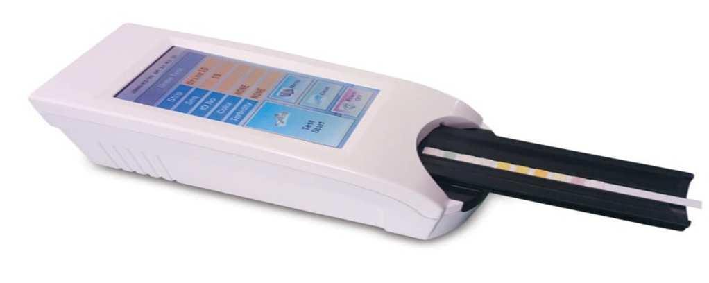 URI TEX Portable Urine Analyzer Απλή χρήση με την βοήθεια της ενσωματωμένης οθόνης αφής 4.3 inch TFT LCD monitor.
