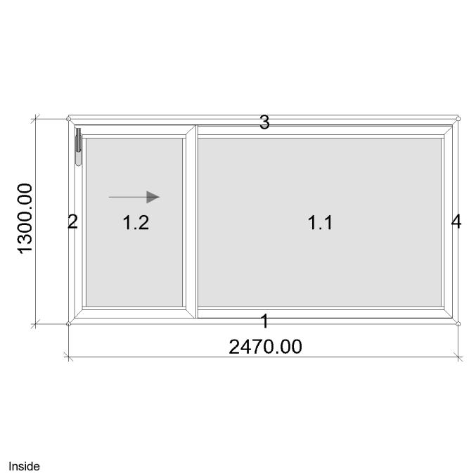 Schüco Service GmbH SchüCal+ Advanced Version 11.1.0 - SP 6 U value listing - Short format Item: 02 Item description: Creation date: 23/09/2011 Current user: Administrator Numb Description Dim.