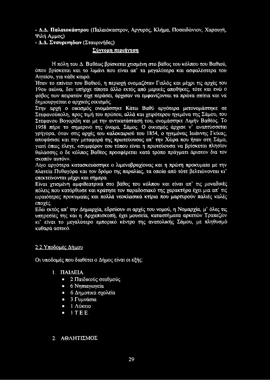 Ήταν το επίνειο του Βαθιού, η περιοχή ονομαζόταν Γιαλός και μέχρι τις αρχές του 19ου αιώνα, δεν υπήρχε τίποτα άλλο εκτός από μερικές αποθήκες, τότε και ενώ ο φόβος των πειρατών είχε περάσει, άρχισαν