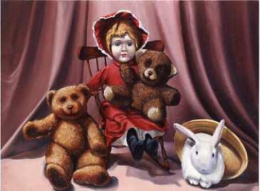 28 Caracterização de Imagens interessadas em diferentes aspectos como a cor, a textura, forma ou os objetos pertencentes à mesma. Figura 3.1: Doll and Stued Animals, tela de Norman J.