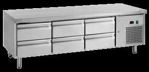 Ψυγείο πάγκος συντήρησης KARAMCO ΧΑΜΗΛΟ. Τεχνικά χαρακτηριστικά: Ανοξείδωτο AISI 304, 18/10. Με ενσωματωμένο ψυκτικό μηχάνημα.