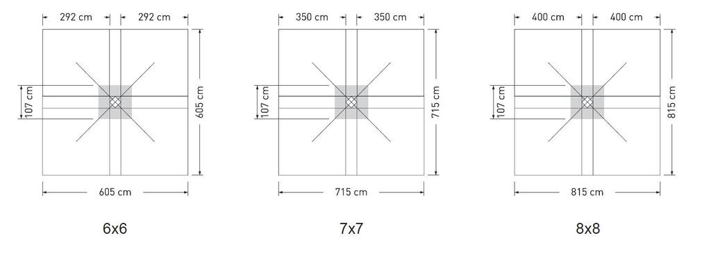 Μοντέλο: ΦΟΛΕΓΑΝΔΡΟΣ ΣΗΜΕΙΩΣΕΙΣ: _ Η διάσταση 6x6 κλείνει πάνω από τα τραπέζια.