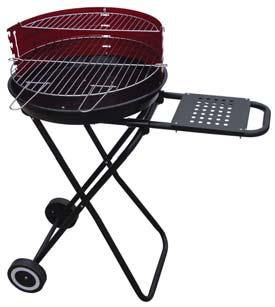 14 Round barbecues 11328 Πτυσσόμενη ψησταριά με πλαϊνό ράφι