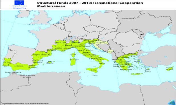 4.2.2 IVB - Γηαθξαηηθά πλεξγαζέα Ζ Διιάδα ζπκκεηέρεη ζε δχν πξνγξϊκκαηα δηαθξαηηθήο ζπλεξγαζίαο, ηα νπνία αθνξνχλ ζε κηα εθηεηακέλε γεσγξαθηθή δψλε, απνηεινχκελε απφ 16 ρψξεο - κεηαμχ ησλ νπνίσλ