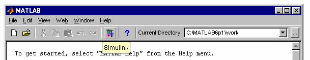 Β. Χρήση του Simulink του Mat Lab Για να ενεργοποιηθεί ο Simulink Library Browser, αρκεί να πληκτρολογήσουµε την εντολή simulink στο command window του Mat Lab ή να πατήσουµε