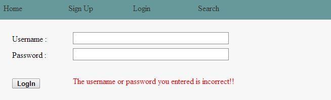 Ο θψδηθαο γηα ην login είλαη : Παηψληαο ην θνπκπί login δίλεηε ε εληνιή λα πξνζπειαζηεί ην αξρείν login_exec.php. Σππψλνπκε ηα ζθάικαηα πνπ ηπρψλ πξνθχςνπλ θαηά ην login.