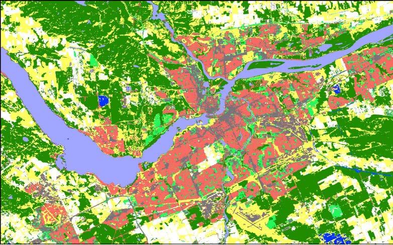 Αυτό οι αναλυτές το απέδωσαν στο γεγονός ότι οι εικόνες Landsat δεν μπορούν να κάνουν διάκριση μεταξύ των πολυώροφων κατοικιών και των εμπορικών / βιομηχανικών κτισμάτων.