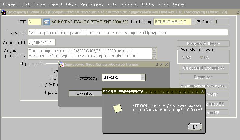 Πλέον το δελτίο μπορεί να περάσει στο επόμενο στάδιο της διαχειριστικής του πορείας. Το πλαίσιο αυτό μας δείχνει εαν ο συγκεκριμένος πίνακας είναι σε ισχύ ή όχι.